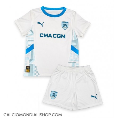 Maglie da calcio Olympique de Marseille Prima Maglia Bambino 2024-25 Manica Corta (+ Pantaloni corti)